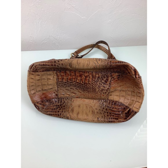 Brahmin Toasted Almond Anne Large Croc Tote Handmade purse bag - Picture 10 of 12